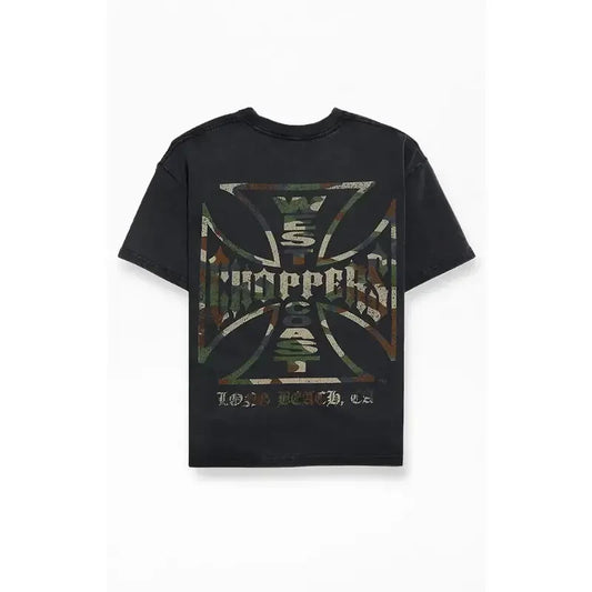 Vintage Camo Cross Graphic T-Shirt