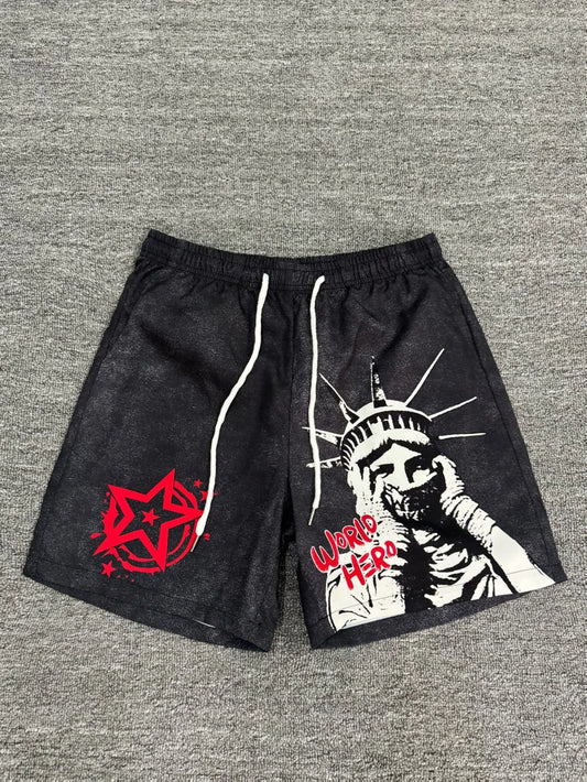 Printed Angel Casual Shorts